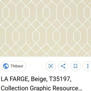 Thibaut Designer wallpaper 'La Farge' beige geometric 1 dbl roll